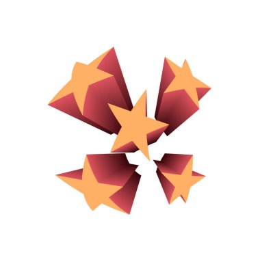 Yıldız patlaması, yıldız patlaması çizimi. Havai fişek kutlaması illüstrasyonu. Vektör illüstrasyonu