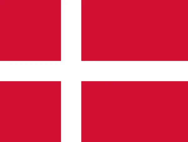 Danmark nationell flagga, dansk nationell officiell flagga. — Stock vektor