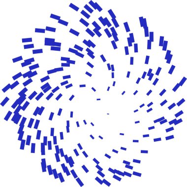 Parçacıklardan oluşan soyut çember şekli.