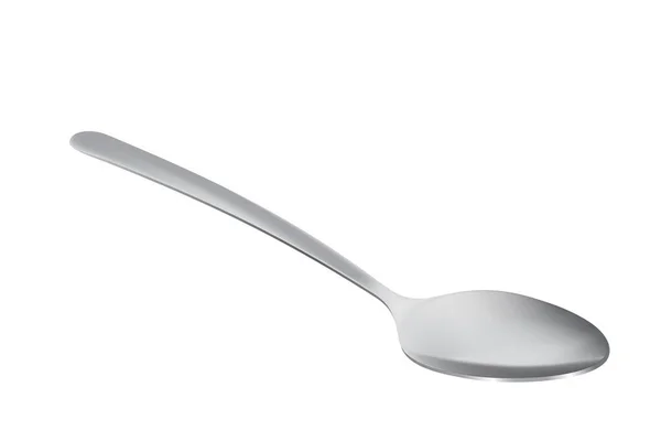 Cubertería realista de metal 3d. Utensil inoxidable - cuchara de té. — Vector de stock