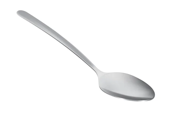 Cubertería realista de metal 3d. Utensil inoxidable - cuchara de té. — Vector de stock