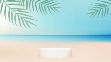 Okyanus arkaplanındaki silindir platformlar veya kaideler