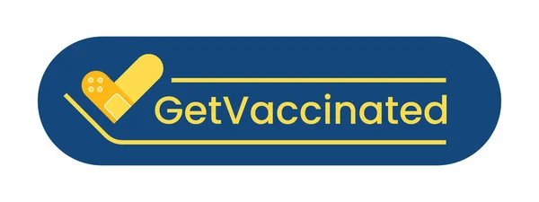 Pegatinas de campaña de vacunas con yeso médico. Insignias de vacunación — Archivo Imágenes Vectoriales