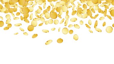 Bozuk paralar arka planda. Kumarhane ikramiyesi veya kazanma konsepti.