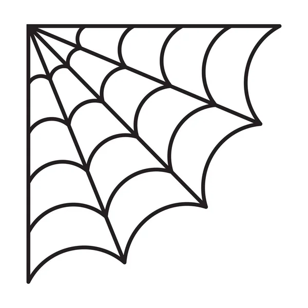 Corner Spider web. Halloween cut file — 스톡 벡터