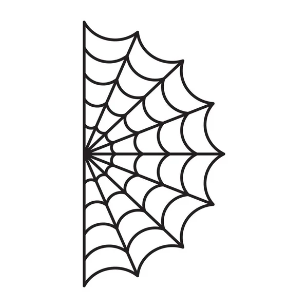 Half Spider web. Halloween cut file — 스톡 벡터
