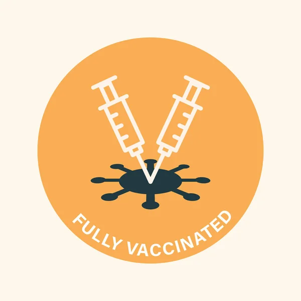 Dos dosis del virus covid 19. — Archivo Imágenes Vectoriales