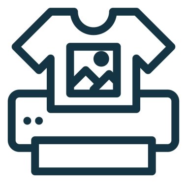 Tişört simgesine baskı yap. İstek servis simgesinde yazdır.