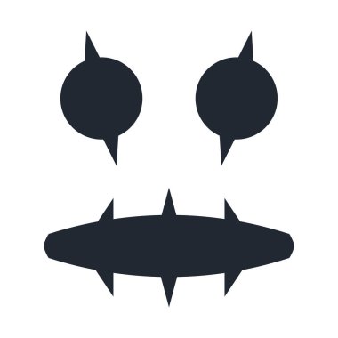 Cadılar Bayramı çıkartması. Cadılar Bayramı canavarı suratı. Canavar surat.