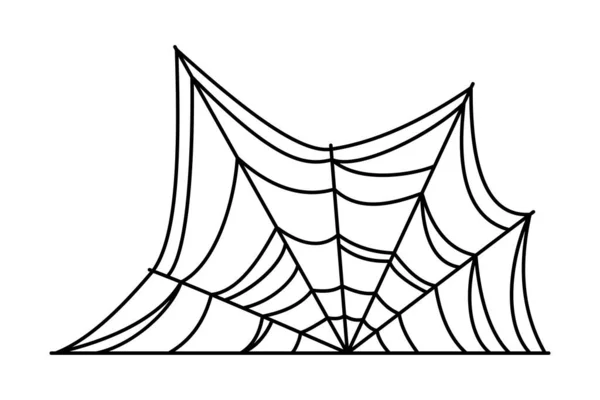 거미줄의 상징, 현실적 인 거미줄. 할로윈 클립 아트 — 스톡 벡터
