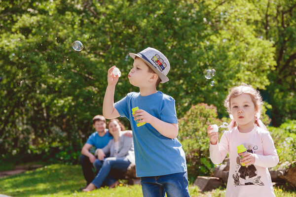 Cute Children are Playing in Park