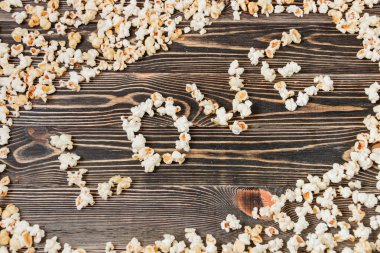 Patlamış mısır aşk doku arka plan sağlıksız gıda