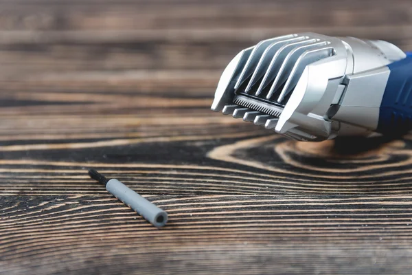 Electric Razor on Wooden Table — Stock Photo, Image