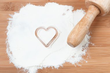 beyaz un herart şeklinde ahşap tablo