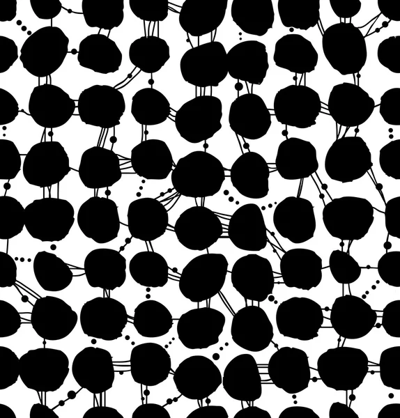 Seamless netting pattern with dots — Stock Vector