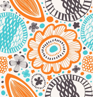 Stilize çiçek desenle fantezi