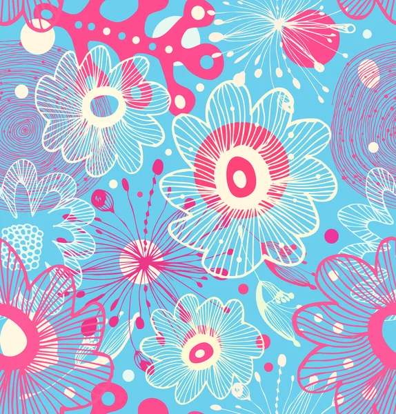 Pink seamless decorative abstract pattern — Stock Vector