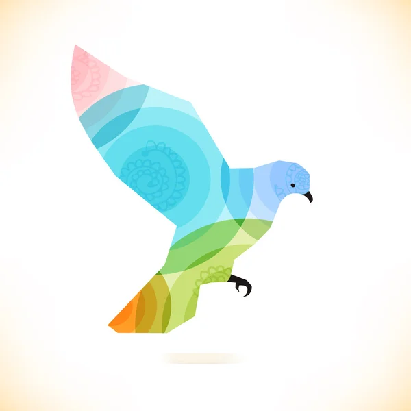 Decoratieve vogel — Stockvector