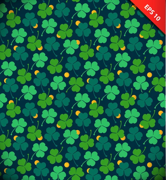 Seamless pattern with clover — Stock Vector