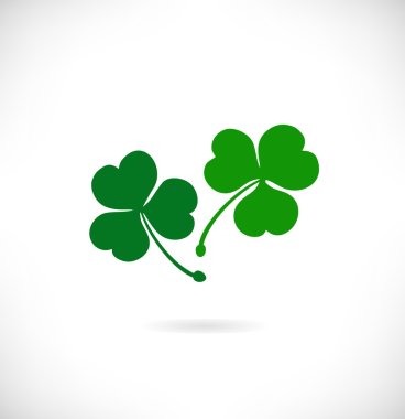 Banner with clover, trefoil. clipart