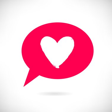 kalp konuşma balonunda