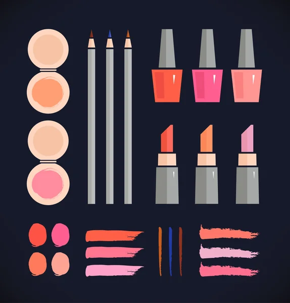 Make up vector set — Stock Vector