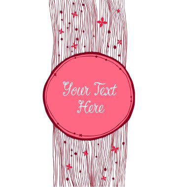 Sevimli yuvarlak afiş