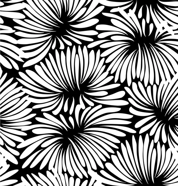 Modèle avec des chrysanthèmes décoratifs — Image vectorielle