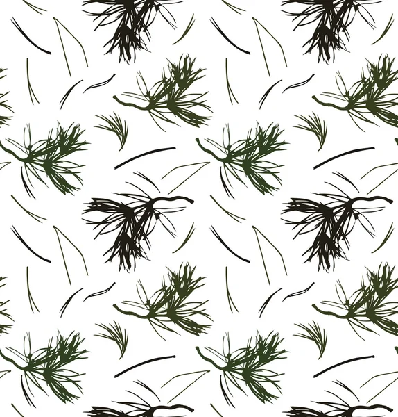 Pattern with pine branches — Stock Vector