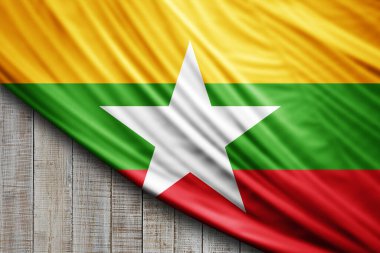 İpek Burma bayrağı, dijital arkaplan