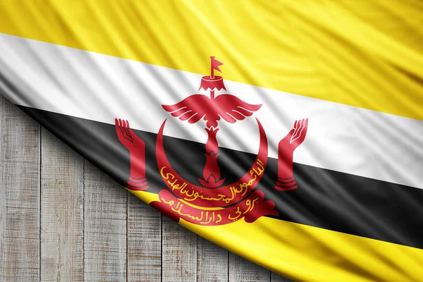 Brunei Ipek Bayrağı Dijital Arkaplan — Stok fotoğraf