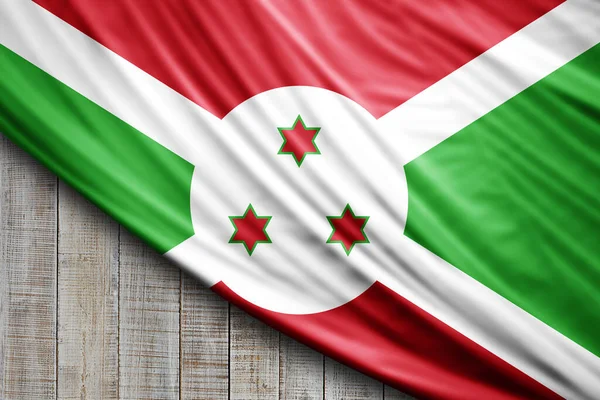 Bandera Burundi Seda Fondo Digital — Foto de Stock