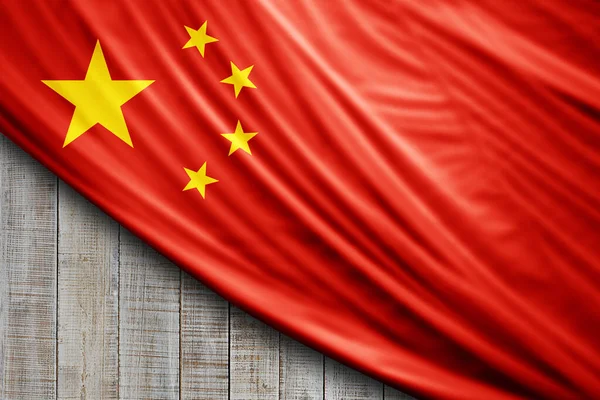 Bandera China Seda Fondo Digital — Foto de Stock