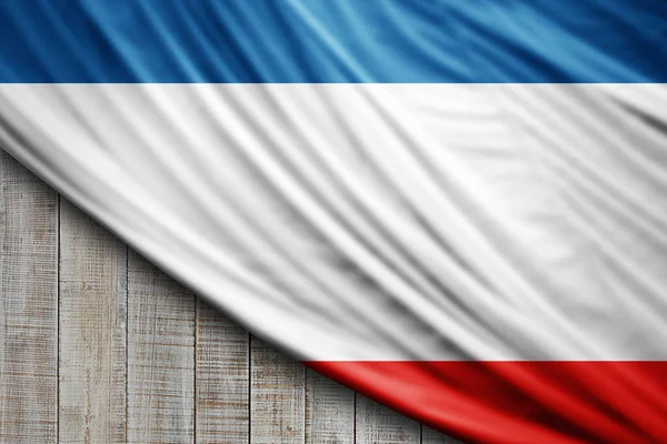 Krim Flagga Silke Digital Bakgrund — Stockfoto