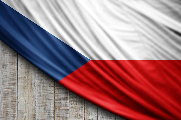 Tjeckien Flagga Silke Digital Bakgrund — Stockfoto