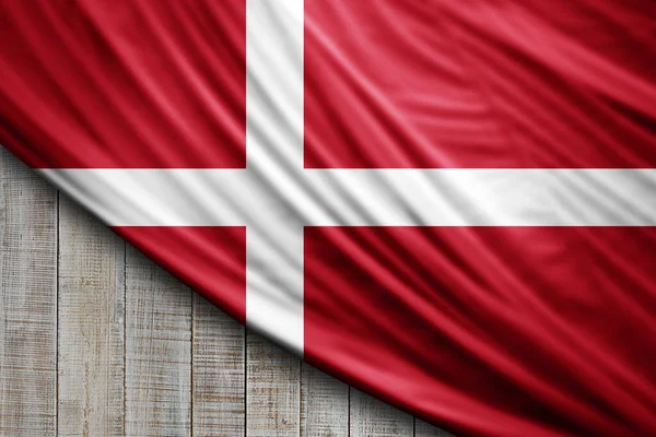 Dänemark Fahne Aus Seide Digitaler Hintergrund — Stockfoto