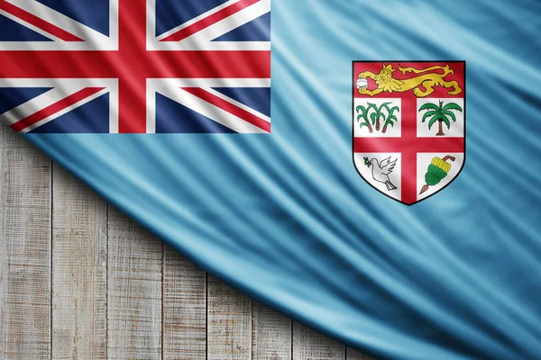 斐济丝绸国旗 数码背景 — 图库照片