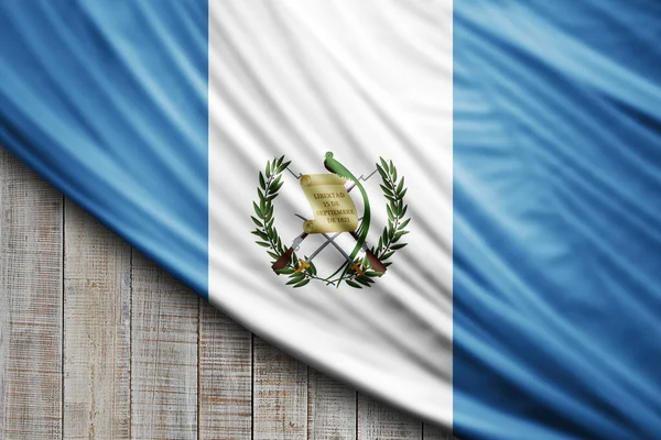 Bandera Guatemala Seda Fondo Digital —  Fotos de Stock