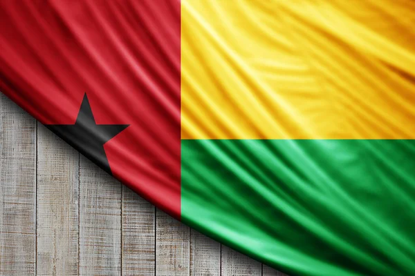 Guiné Bissau Bandeira Seda Fundo Digital — Fotografia de Stock
