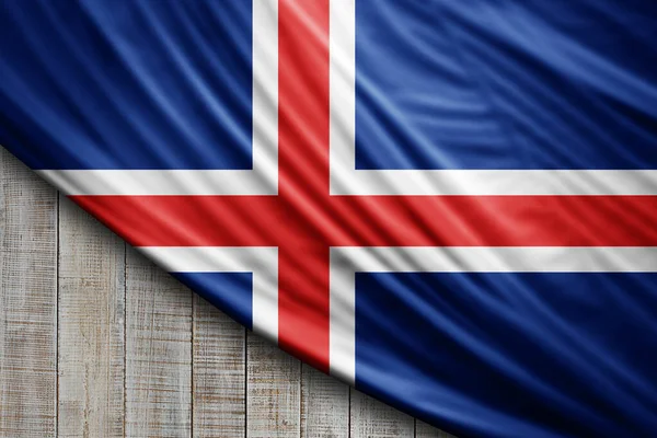 Bandera Islandia Seda Fondo Digital — Foto de Stock