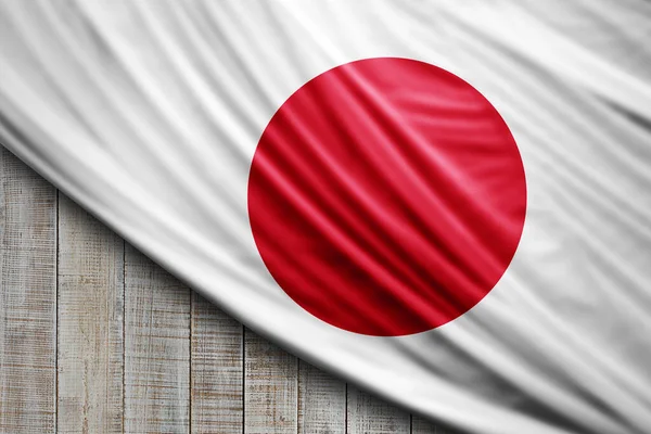 Японский Флаг Шелка Цифровой Фон — стоковое фото