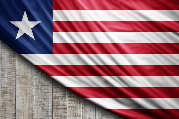 Liberia Flagge Aus Seide Digitaler Hintergrund — Stockfoto