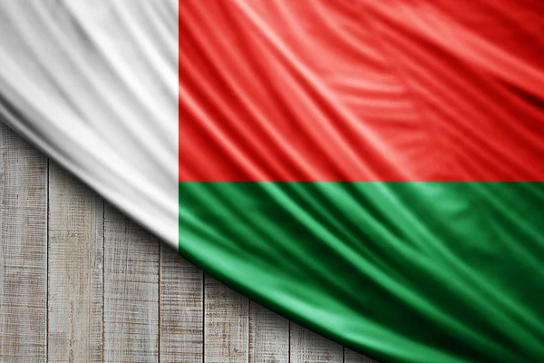 Madagascar Flag Silk Digital Background — Stock Photo, Image