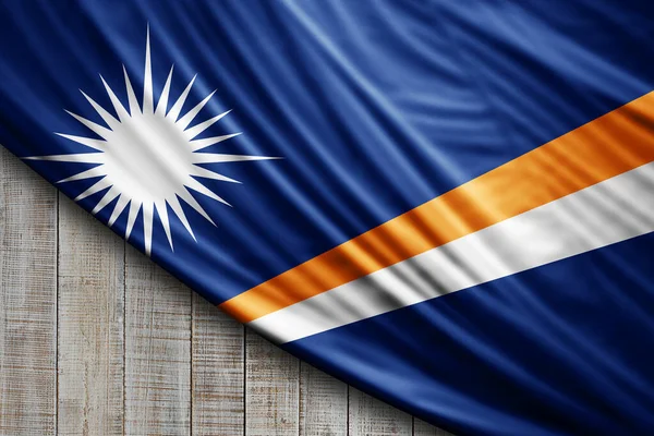 Isole Marshall Bandiera Seta Sfondo Digitale — Foto Stock