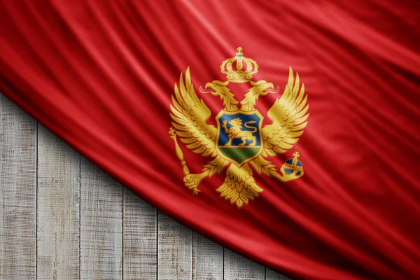 Montenegro Bandeira Seda Fundo Digital — Fotografia de Stock