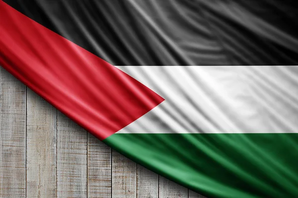 Palestine Flag Silk Digital Background — Stock Photo, Image