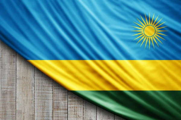 Ruandische Flagge Aus Seide Digitaler Hintergrund — Stockfoto
