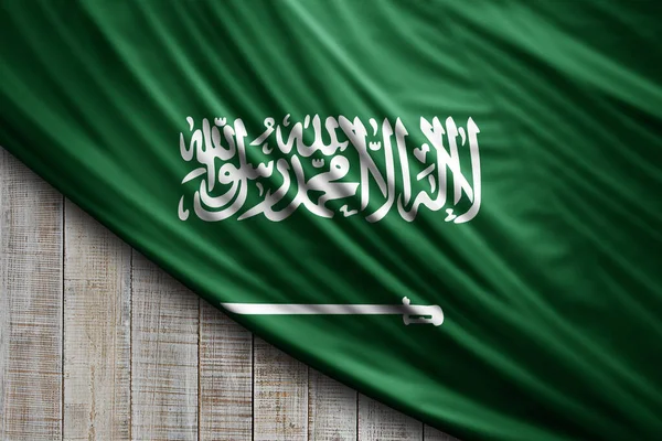 Saudi Arabische Fahne Aus Seide Digitaler Hintergrund — Stockfoto