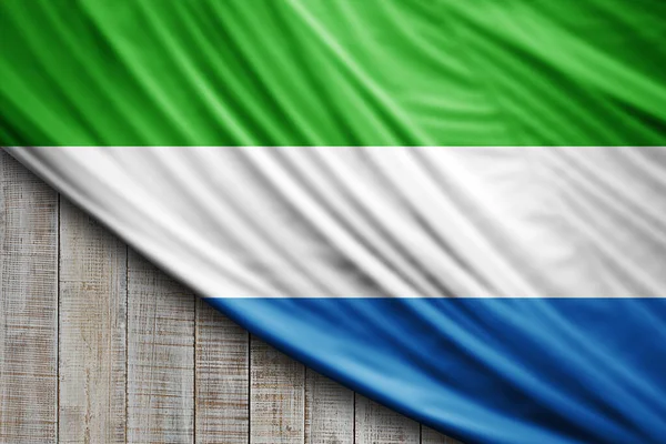 Sierra Leone Bandiera Seta Sfondo Digitale — Foto Stock