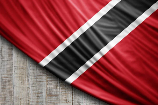 Bandeira Tobago Seda Fundo Digital — Fotografia de Stock